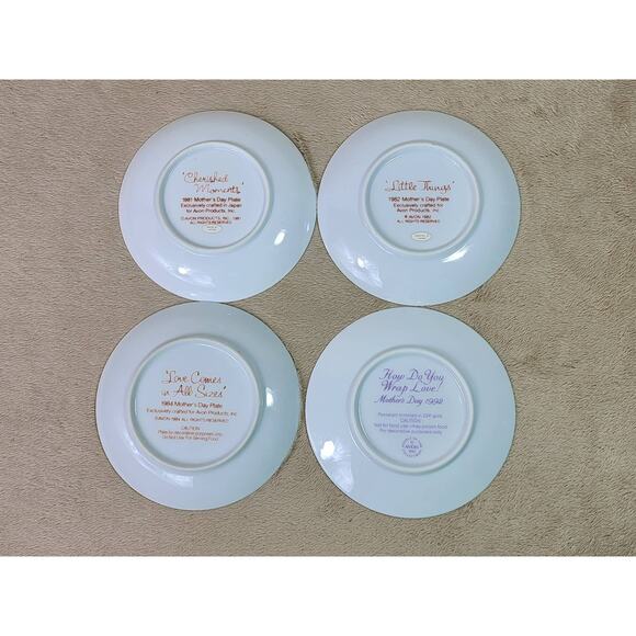 Avon Mother's Day Plate 1981 1982 1984 1992 Kids Design Porcelain Japan 5" x4 - Picture 6 of 16